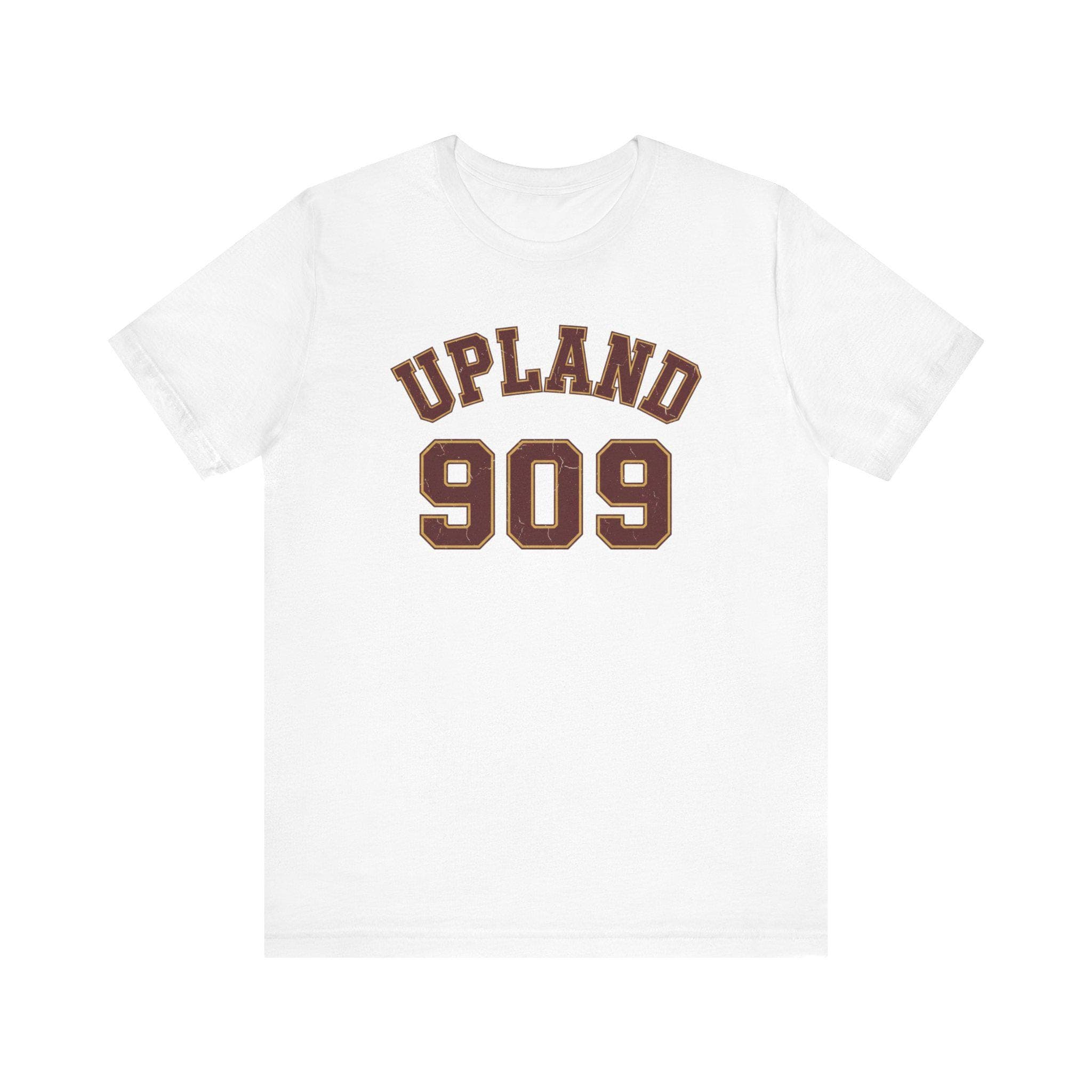 Upland 909 Vintage Collegiate T-Shirt | Burgundy Gold Inland Empire Tee